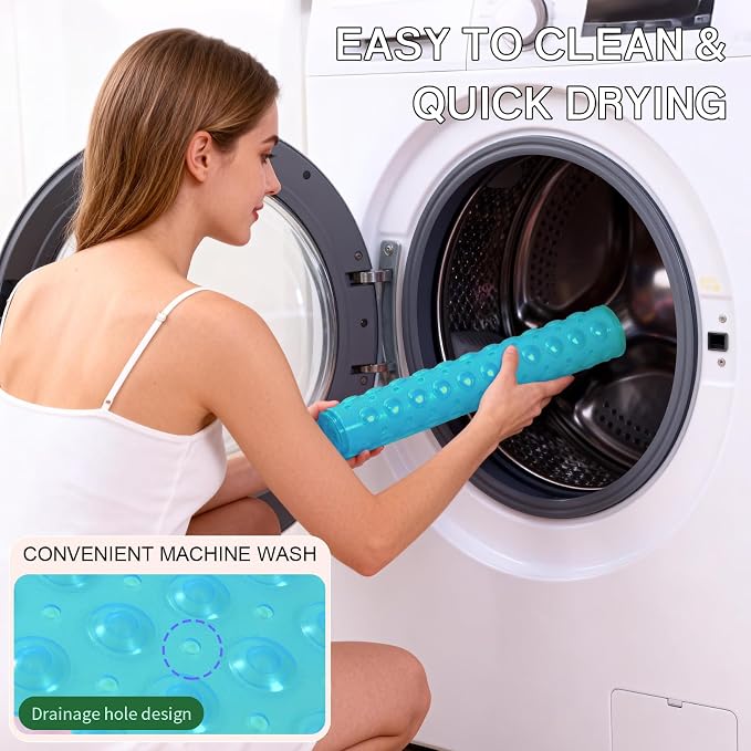 Anti-Slip Bathtub Shower mat, 20.8×20.8（Approximately 53×53cm） inch Soft - Image 6