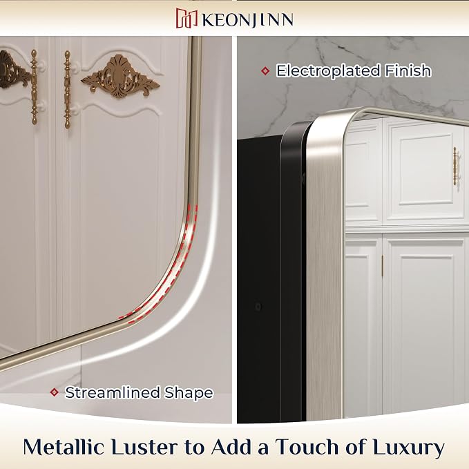 Keonjinn Brushed Nickel Medicine Cabinet - Image 5