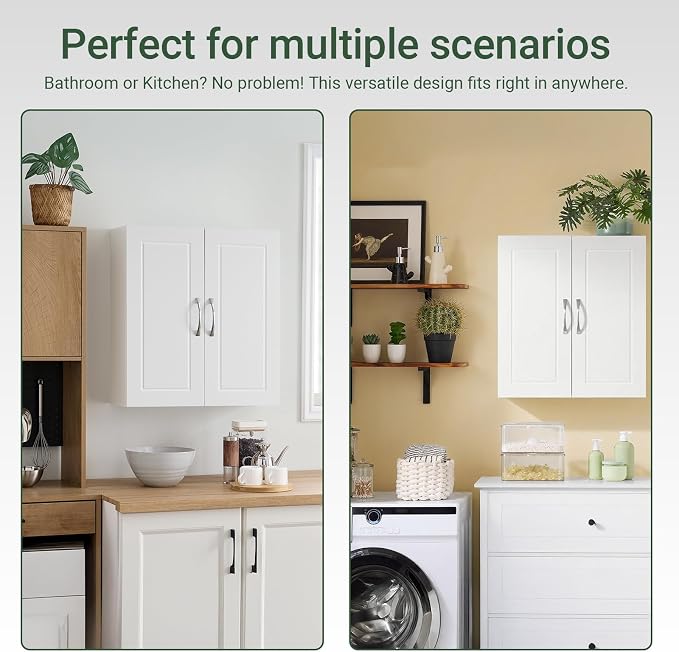 SoBuy Narrow Bathroom Wall Cabinet, Over The Toilet Storage Cabinet, Bathroom - Image 6