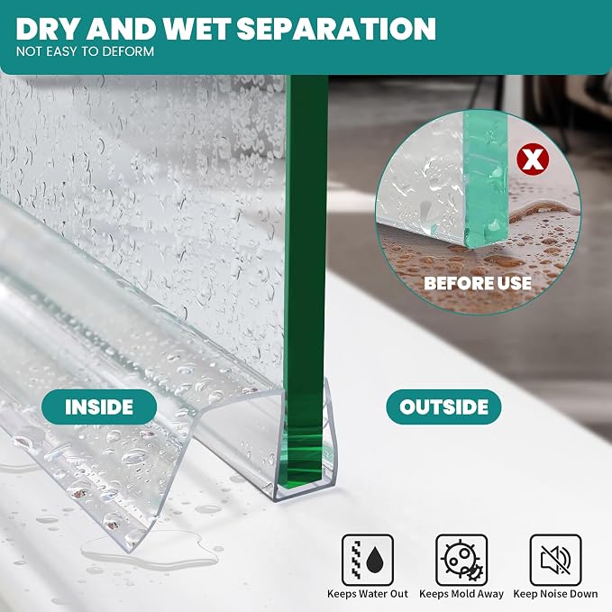 Bathroom Shower Glass Door Bottom Seal Strip - Image 4