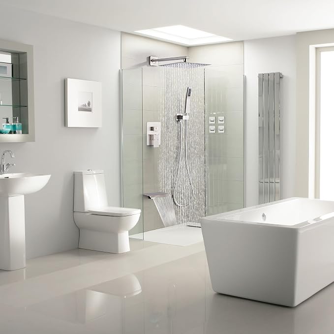 Shower Faucet Set with Tub Spout, Brushed Nickel Rainfall Shower System - Image 8