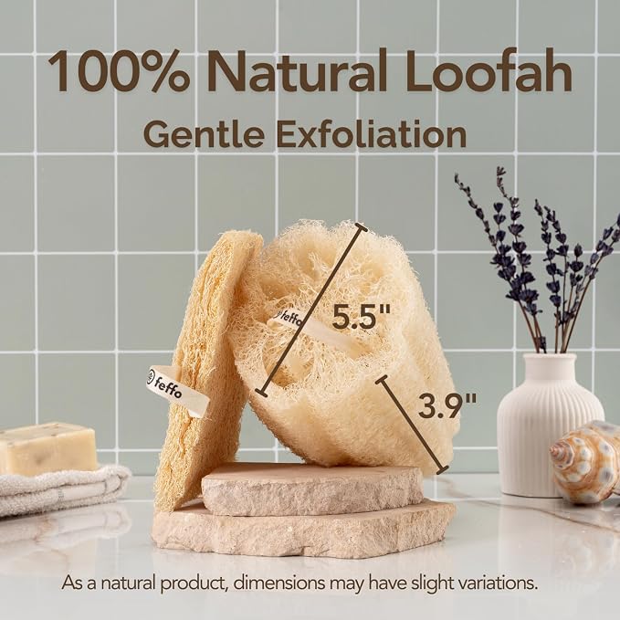 Loofah Sponge for Body Scrub, Exfoliating Body Scrubber & Shower Sponge Shower - Image 3