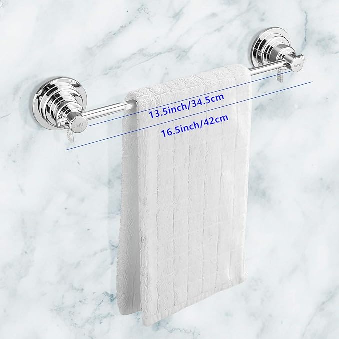 JiePai Suction Cup Towel Bar 16 Inch, Removable Vacuum Suction Towel Holder - Image 5