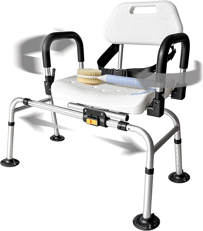 DMI 360 Max Comfort Swivel Shower Chair & Transfer Bench, Extra-Wide 360lb by DMI