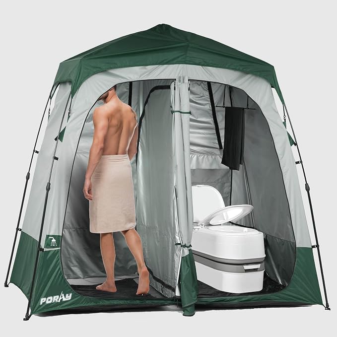 Camping Shower Tent Deluxe Changing Room Easy Set Up Privacy Shelter, Large by porayhut