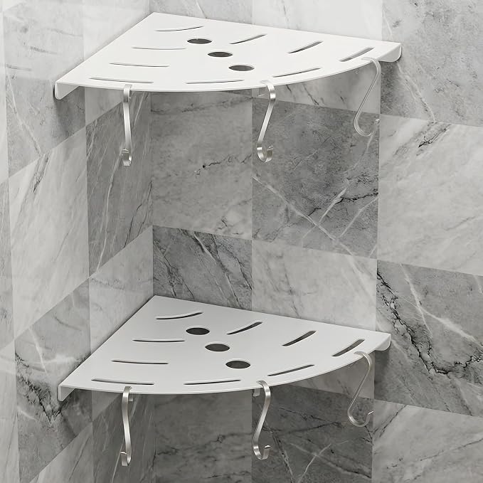 XIHLZYEH Corner Shower Shelves, 2 Pack 304 Stainless Steel Shower Shelf - Image 8