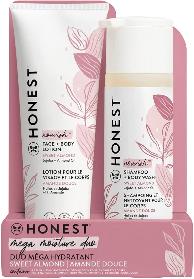 The Honest Company 2-in-1 Cleansing Shampoo and Body Wash Face Lotion Bundle by TheHonestCompany
