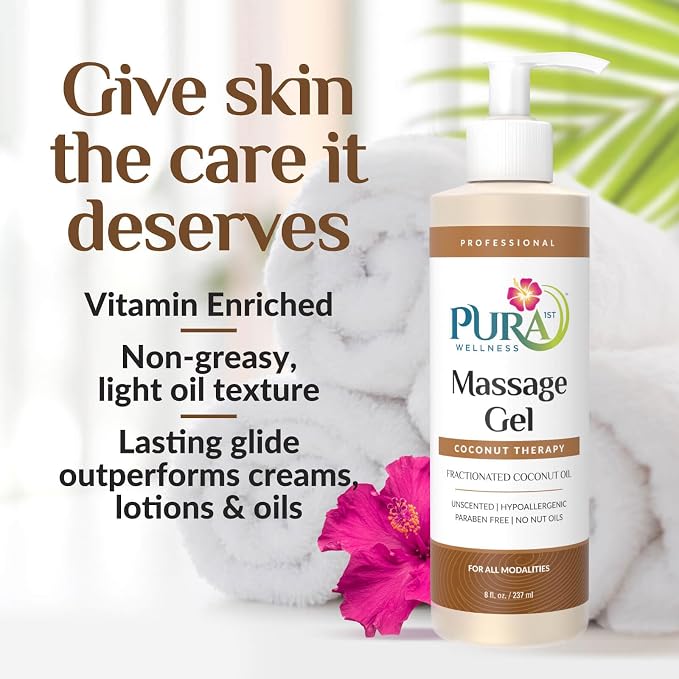 Coconut Therapy Massage Gel, Pura Wellness Massage Gel, Professional Deep - Image 2