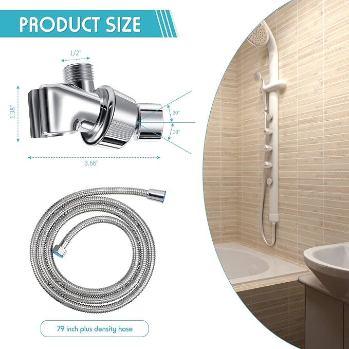 Mimorou 79 Inch Stainless Steel Shower Hose - Image 2