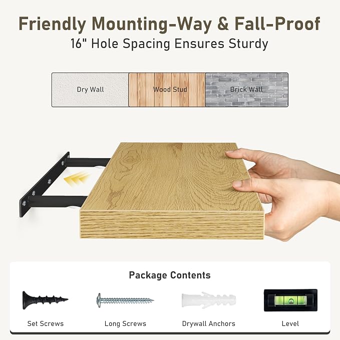Fun Memories 36 x 8 Inch Floating Shelves - Image 8