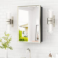 TETOTE Brushed Nickel 16" x 24" Recessed Medicine Cabinet Bathroom Mirror by TETOTE