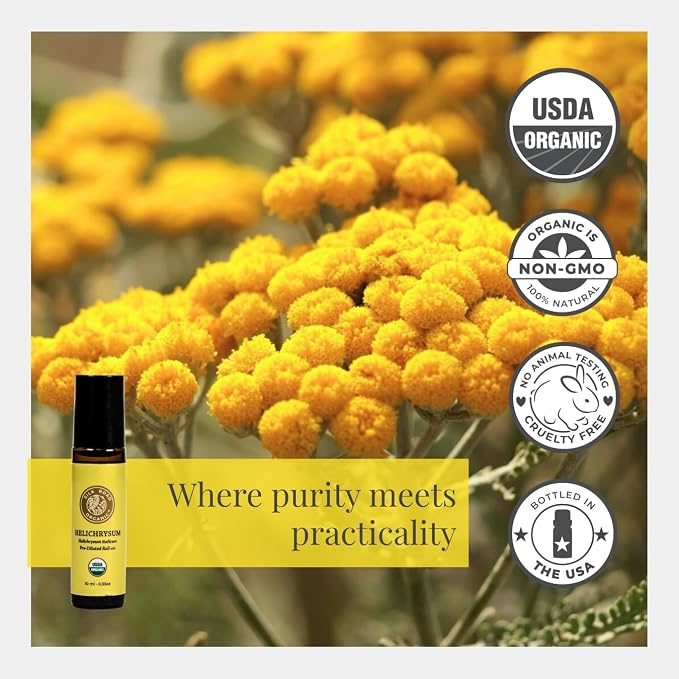 Silk Road Organic Helichrysum Italicum Essential Oil Roll On, 100% Pure USDA - Image 4