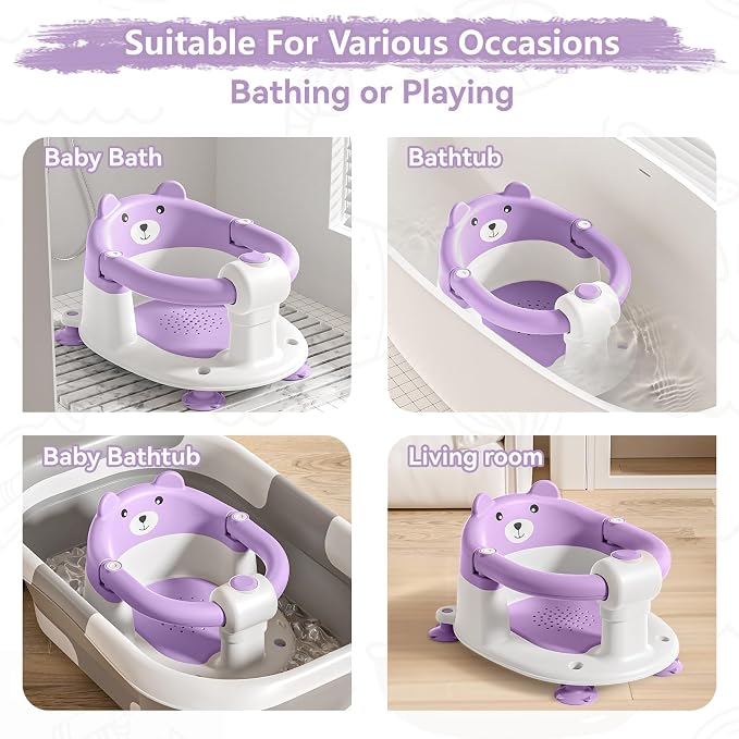 Baby Bath Seat for Babies 6 Months & Up, Toddler Bath Seats for Babies Sitting - Image 6