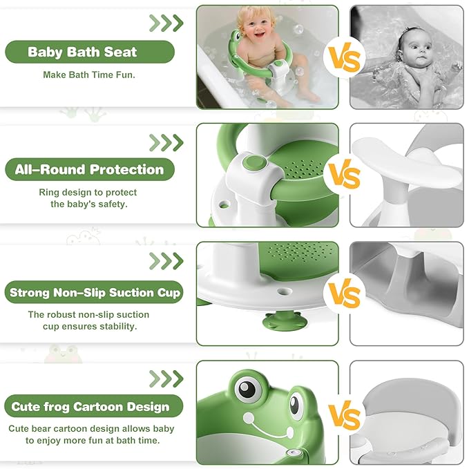 Baby Bath Seat for Babies 6 Months & up Non-Slip Toddler Bath Seats for Sitting - Image 3