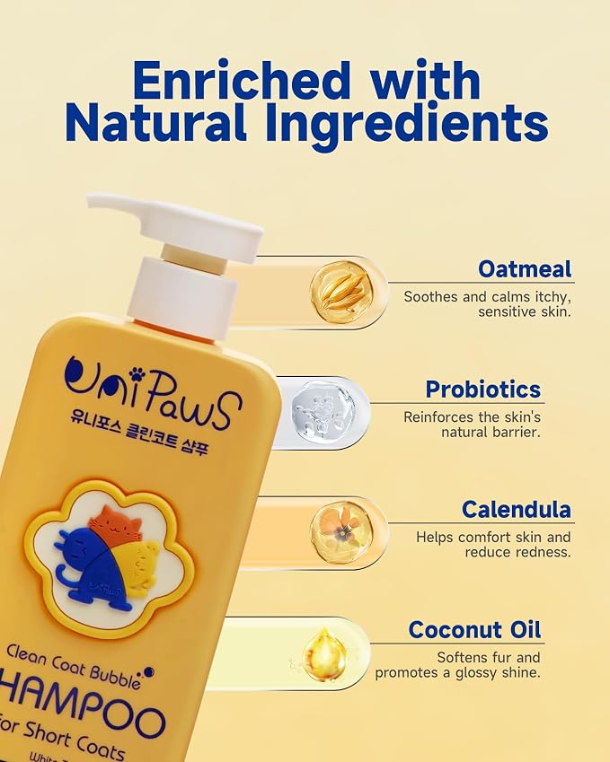 Unipaws Probiotic Dog Shampoo for Short-Haired Coats – Itch Relief, Deodorizing - Image 3