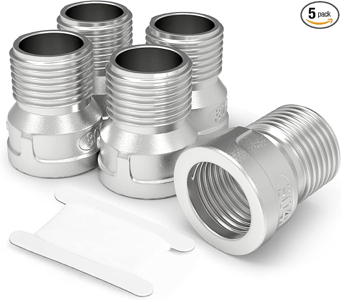 TAISHER 5PCS 304 Stainless Steel Pipe Fitting, 1/2" Male NPTx 3/4" Female NPT by TAISHER