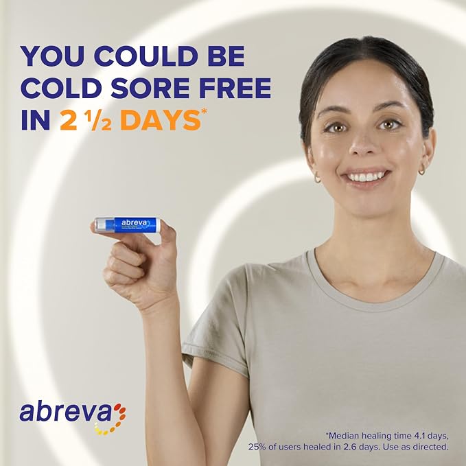 Abreva Docosanol 10% Cream Cold Sore Treatment, Fever Blister and Cold Sore - Image 4
