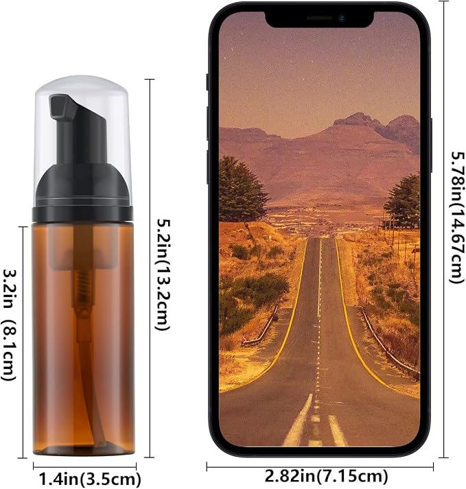 2 Oz Empty Foam Pump Bottle Travel Foaming Soap Dispenser - Image 6