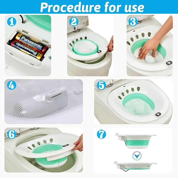 Sitz Bath, Sitz Bath for Toilet, Electric Sitz Bath for Hemorrhoids Men and - Image 6