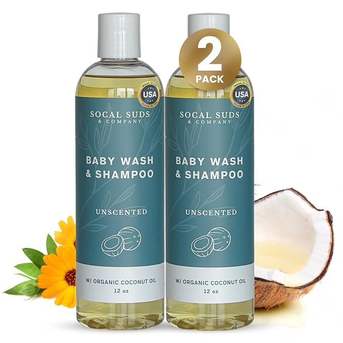 SoCal Suds & Company Organic Baby Shampoo and Body Wash by SoCalSudsCompany