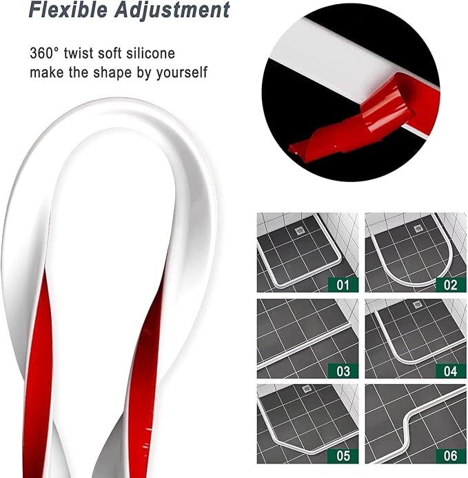 Collapsible Shower Water Guard Water Splash Guard Water Dam Barrier Shower - Image 4