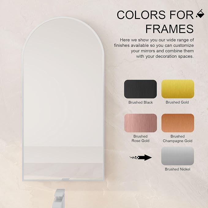 Arched Medicine Cabinet with Mirror, Recessed Medicine Cabinet Mirrors - Image 4