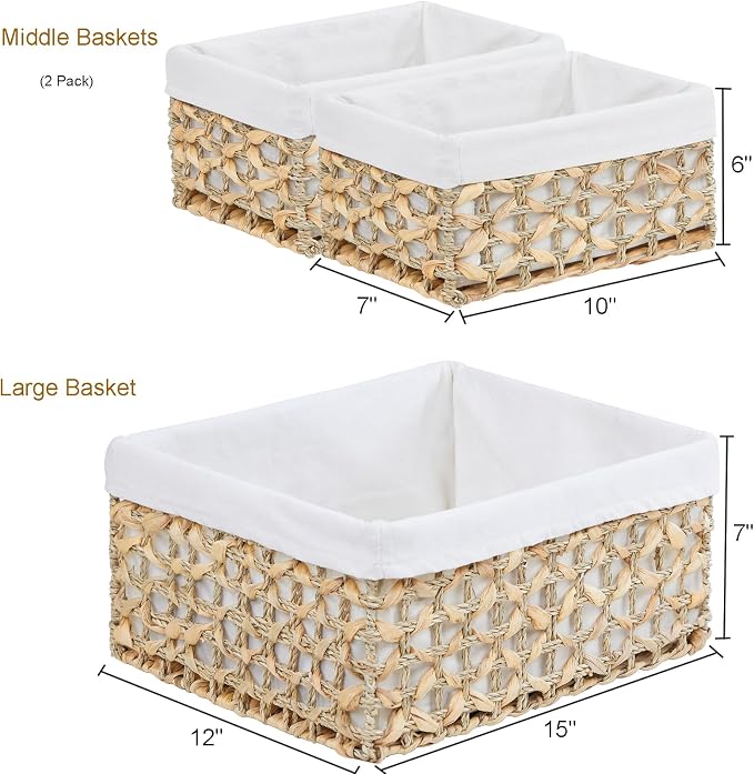 Vagusicc Wicker Basket, Large Wicker Storage Basket Bins - Image 8