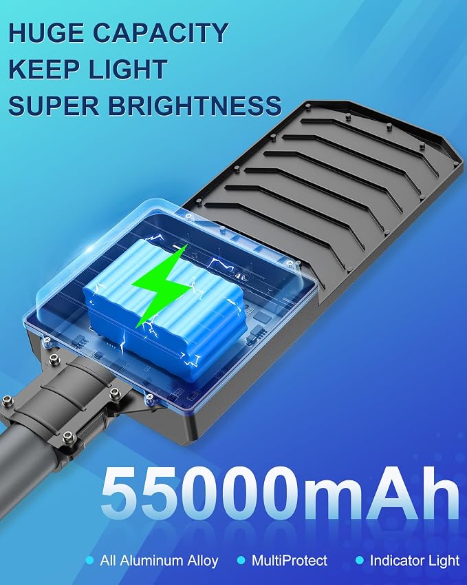 Solar Street Lights Outdoor Waterproof, 650000LM Super Bright LED Beads - Image 3