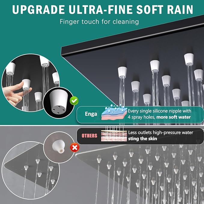 ENGA Shower System with Tub Spout, Bathtub Shower Faucet Combo Set - Image 7