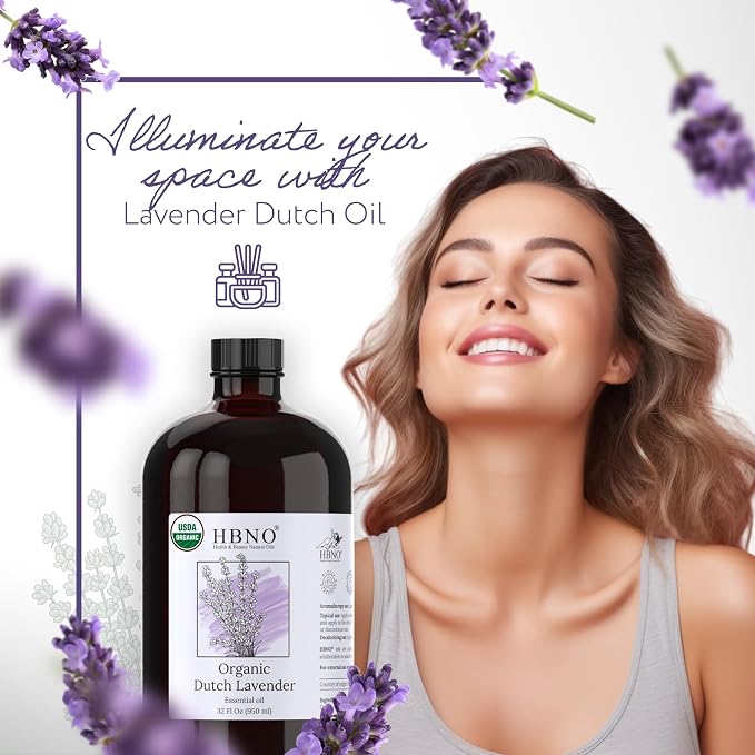 HBNO Organic Lavender Dutch Oil - 32 oz Large Size - Ideal - Image 5