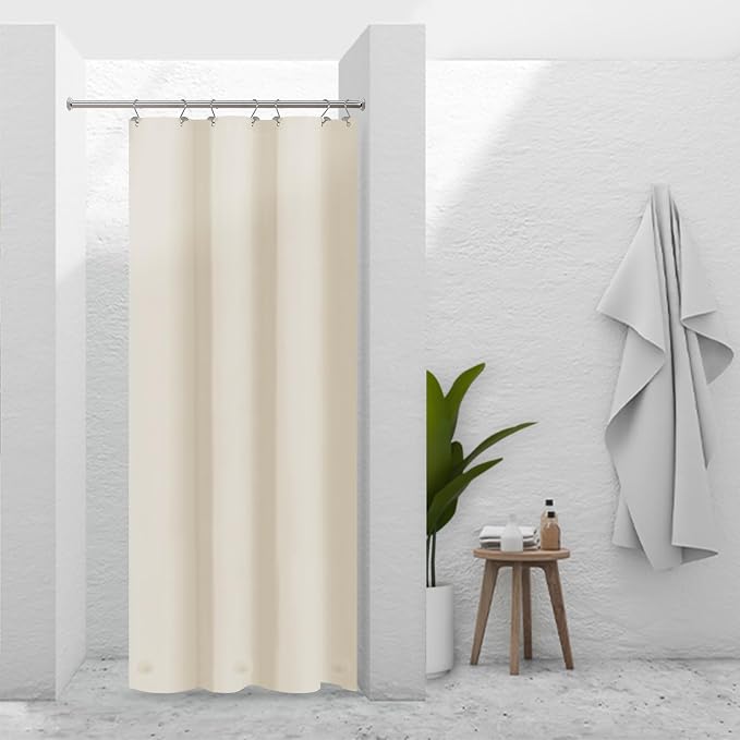 Barossa Design Beige Stall Shower Curtain Liner 36" W x 72" H by BarossaDesign