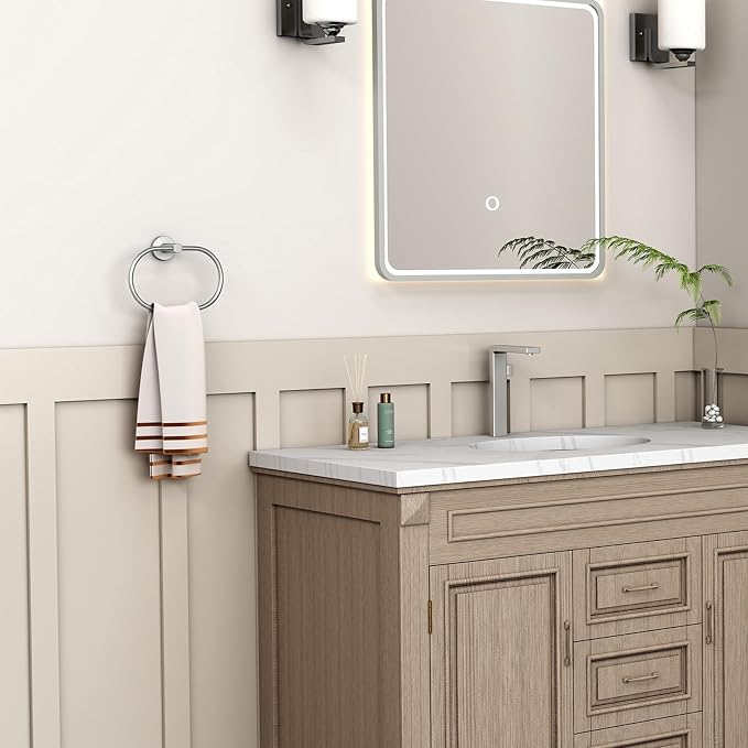 Angle Simple Towel Ring Swivel, SUS 304 Stainless Steel Bathroom Hand Towel - Image 2