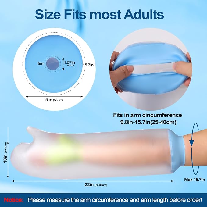 Cast Cover for shower Arms/Hands Medical-Grade Shower & Swim Protector | - Image 4