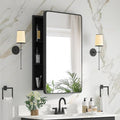 Medicine Cabinet 20 x 28 Inch, Metal Beveled Mirror, Adjustable Shelves by Unknown