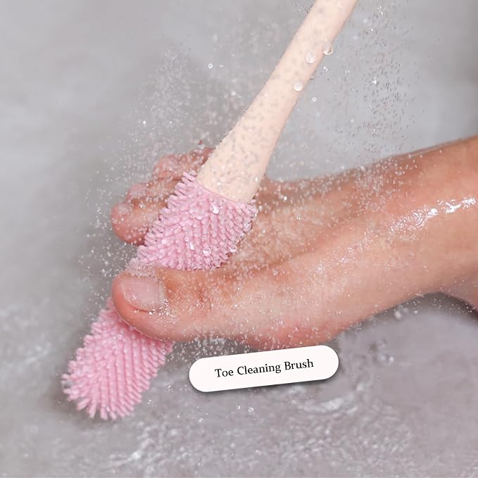 Toe Cleaning Brush with 15.7" Long Handle, Foot Scrubber in Shower, No Bending - Image 7