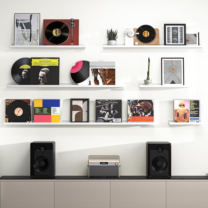 Heimlove Picture Ledge Shelf, Floating Shelves Set of 2, 24 Inches Picture Shelf - Image 5