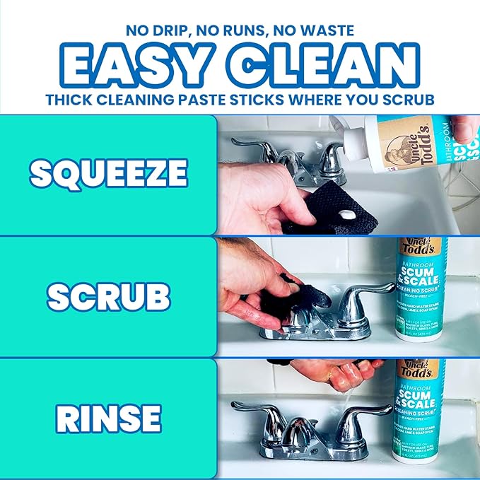 Uncle Todd's Scum & Scale Bathroom Cleaner Hard Water Stain & Soap Scum Remover - Image 5