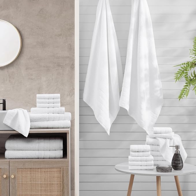 Casa Platino 24 Piece Cotton Towel Set – Ring Spun, Soft & Absorbent Towels - Image 7