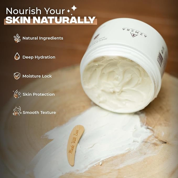 AZMERA Handcrafted Whipped Shea Body Butter – Luxurious Vanilla Bean Scented - Image 7