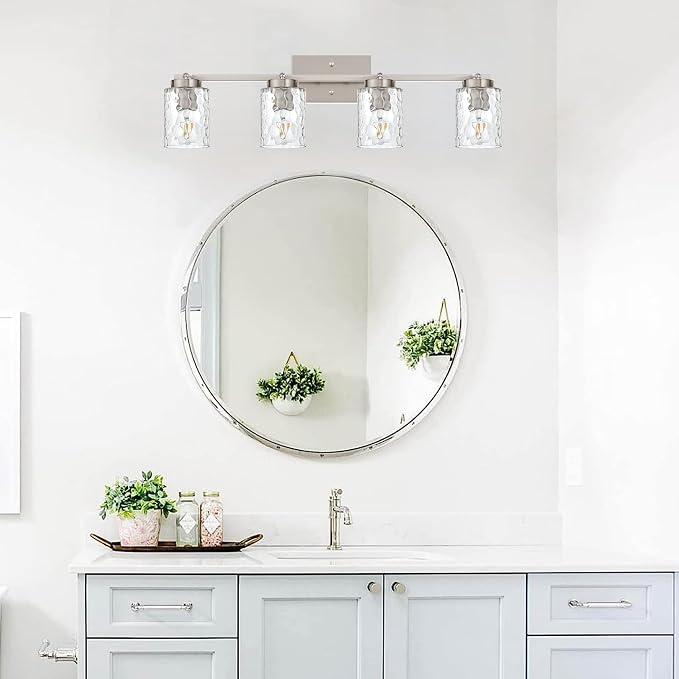 Vanity Lights for Bathroom 4 Light Rotatable Flush Mount Ceiling Light Brushed - Image 3