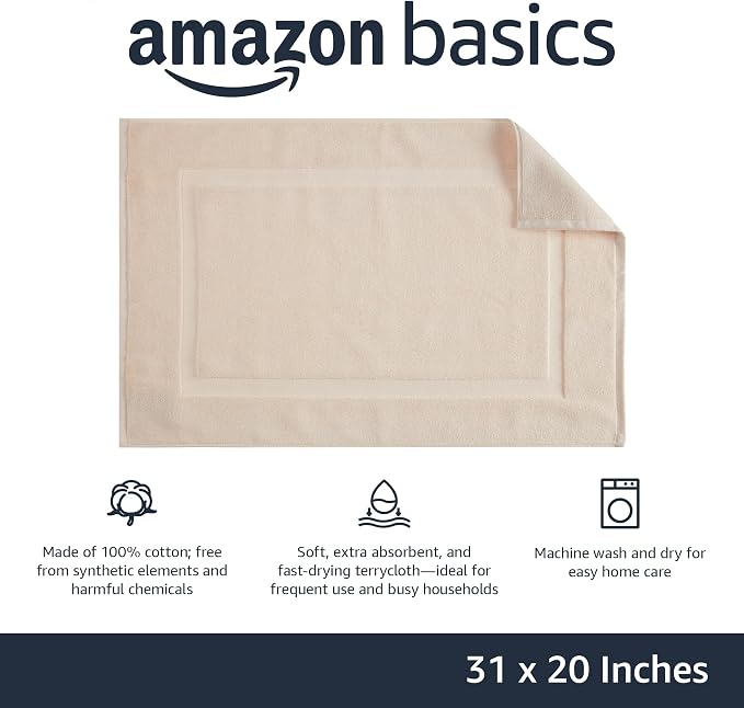 Amazon Basics Banded Bathroom Bath Rug Mat - Image 3