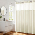 River Dream Heavyweight No Hooks Required Dotted Waffle Weave Shower Curtain - by RiverDream
