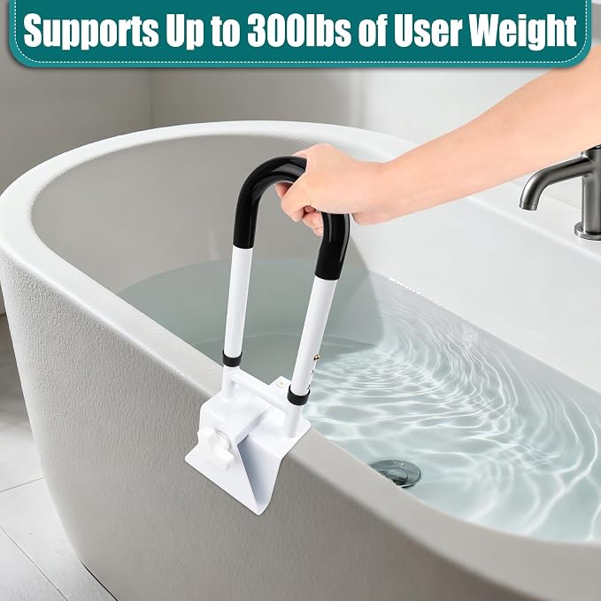 Adjustable Bathtub Safety Rail, Bathtub Safety Rail, Supports 300 lbs, - Image 6