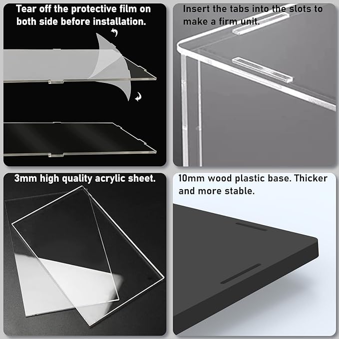 Choowin 4 Tier Small Clear Acrylic Display Case - Image 3