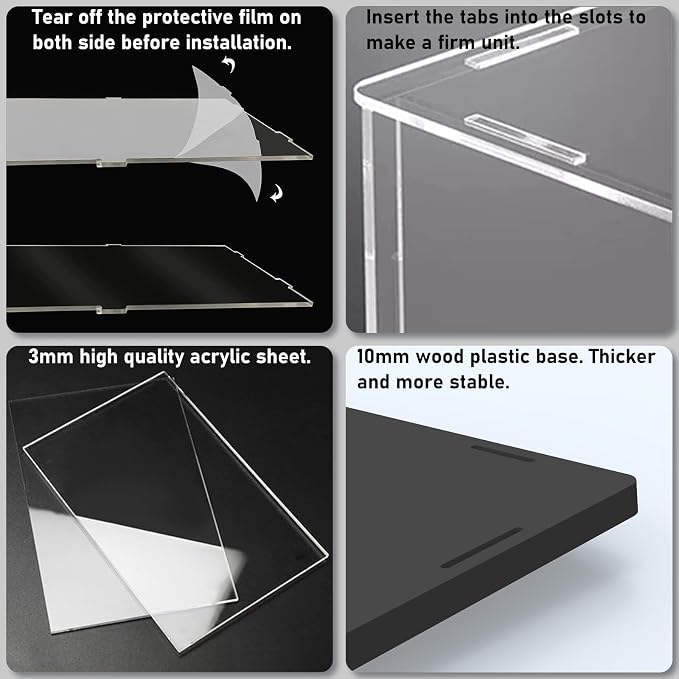 Choowin 3 Tier Clear Acrylic Display Case - Image 3