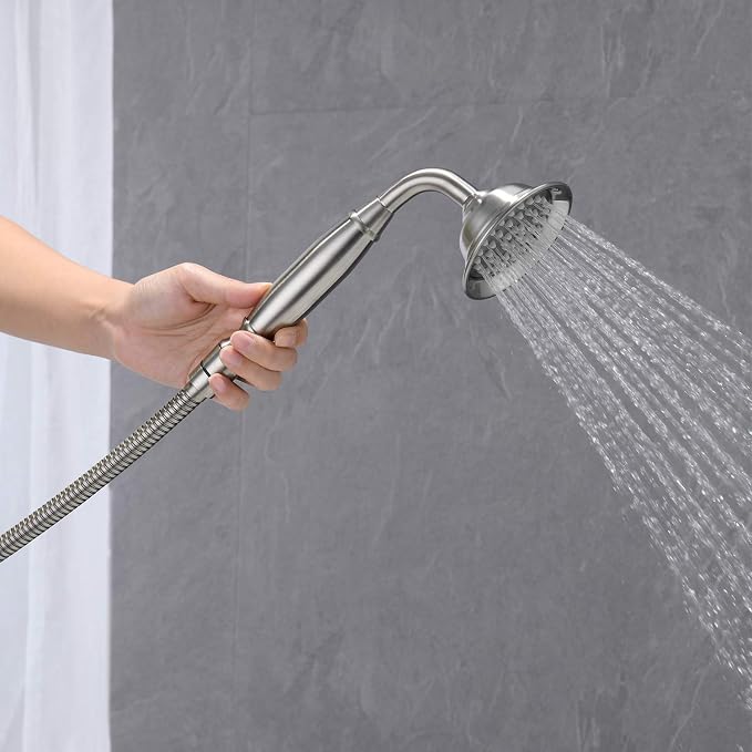 Tub Filler Freestanding Bathtub Faucet Brushed Nickel Floor Mounted Brass - Image 6