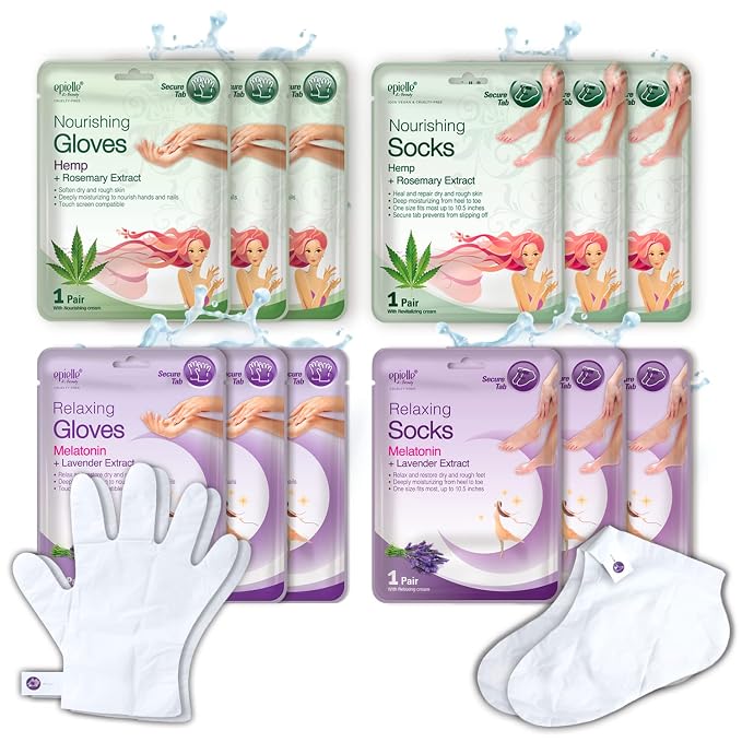 Epielle Relaxing & Nourishing Hand & Foot Masks, Repair and Soften Dry by Epielle