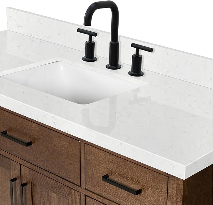 ARIEL Hepburn 60 Inch Single Rectangle Sink Bathroom Vanity - Image 15