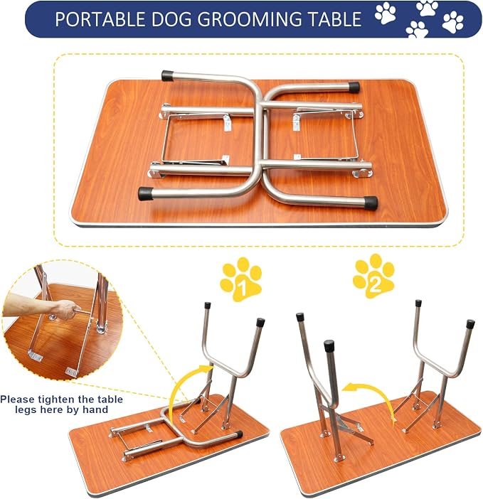 ROOMTEC 36" Dog Grooming Table, Foldable Home Pet Bathing Station - Image 6