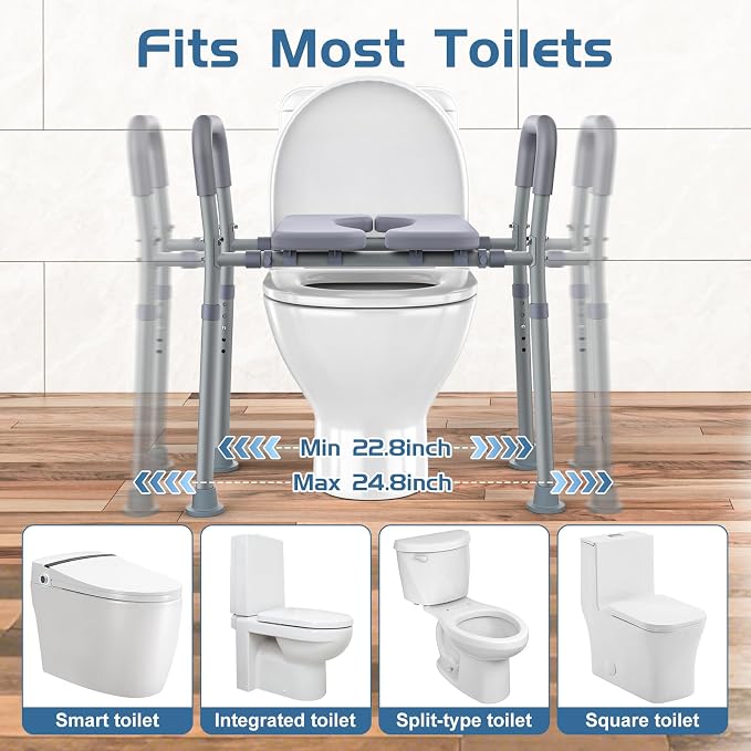 Toilet Seat Risers for Seniors, Raised Toilet Seat - Image 2